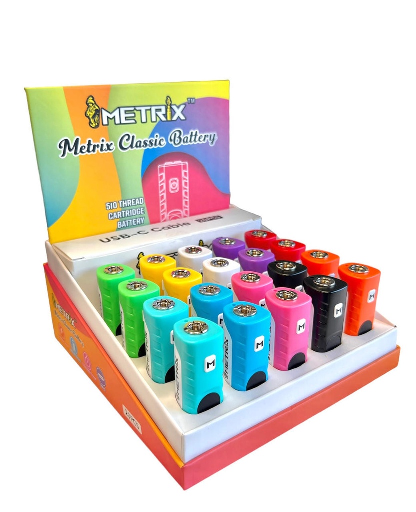 Metrix Classic 510 Battery - 20pk Display | Vype Vapor Wholesale Las ...